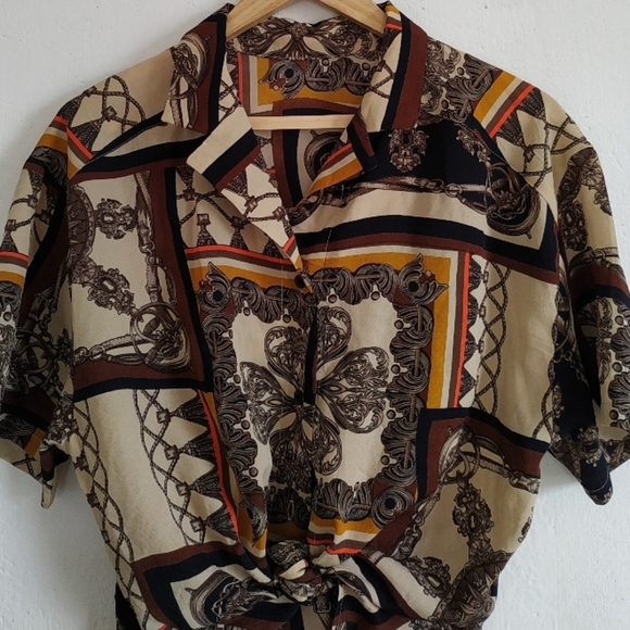Vintage Novelty Baroque luxury shirt - Picture 3 of 6